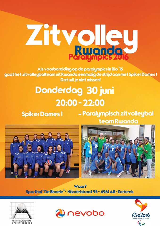 zitvolleybal Spikerdames1 tegen  Rwanda